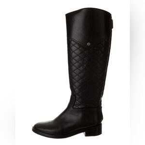 Tory Burch Claremont Quilted Leather Riding Boots